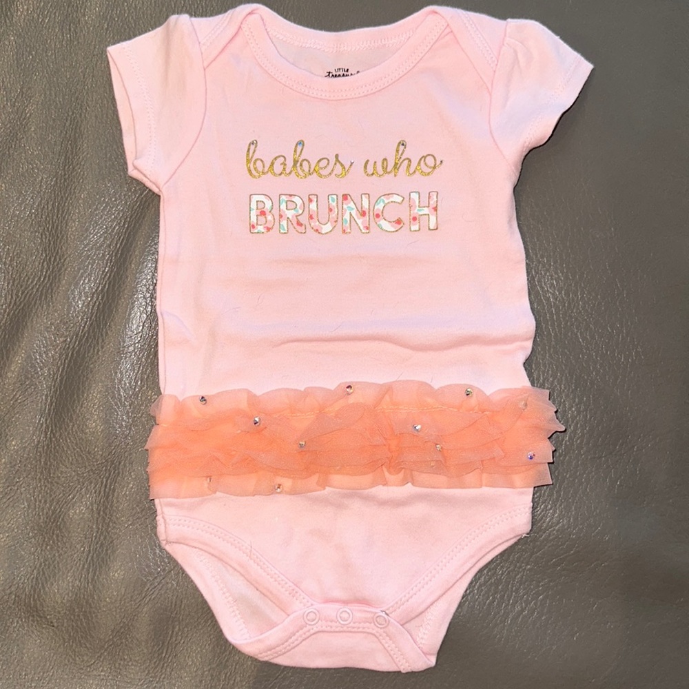 Babe who brunch customers tutu onesie